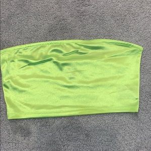 Neon yellow tube top